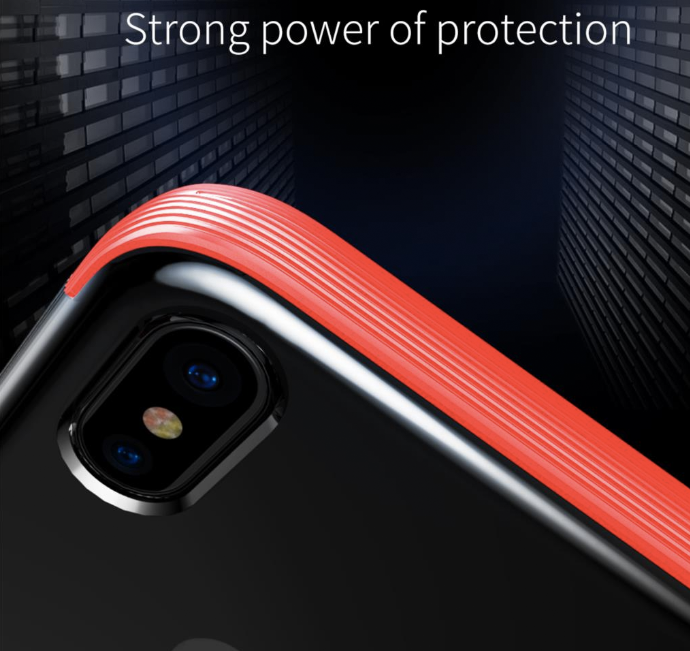 Чехол накладка Baseus Armor Case For iPhone X Красный - Изображение 12317
