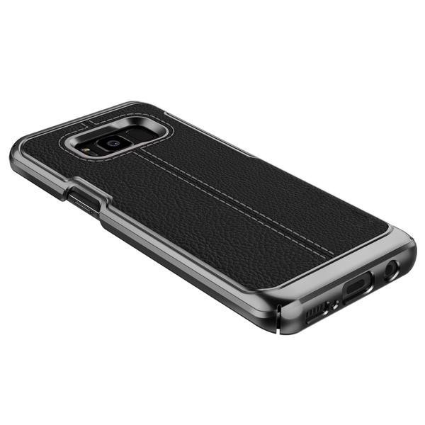 Кожаный чехол накладка VRS Design Simpli Mod для Samsung Galaxy S8 Черный - Изображение 7317