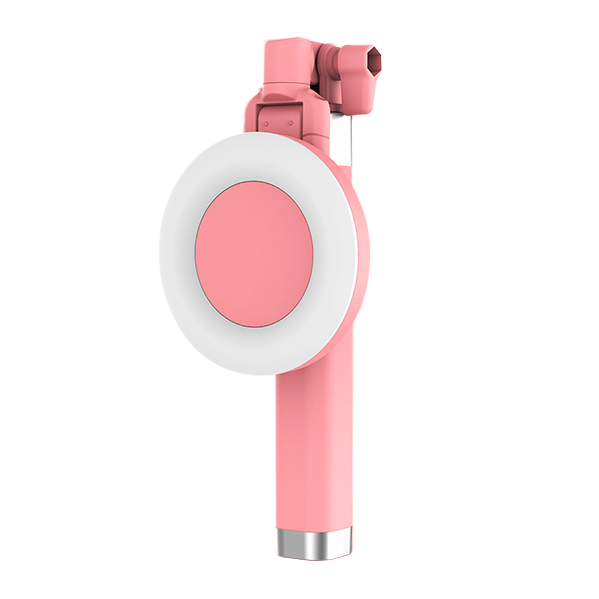 Монопод для селфи с подсветкой Rock Selfie Stick Wire & Light Розовый - Изображение 6691