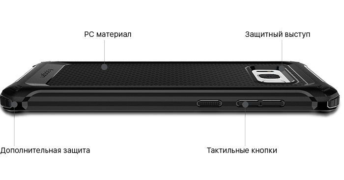 Противоударный чехол Spigen Rugged Armor Extra для Samsung Galaxy S8 Черный - Изображение 7333