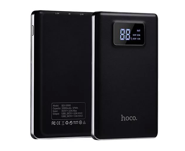 Внешний аккумулятор Power Bank Hoco B23 10000 mAh Черный - Изображение 14381