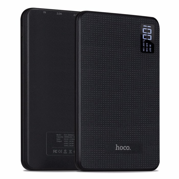 Внешний аккумулятор Power Bank Hoco B24 30000 mAh Черный - Изображение 14441
