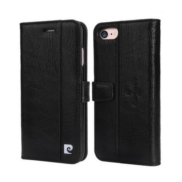 Кожаный чехол-книжка Pierre Cardin для iPhone 7 Черный - Изображение 14801