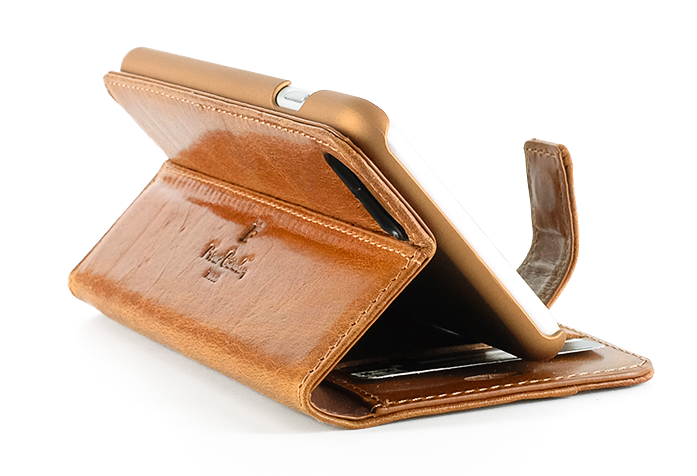 Кожаный чехол-книжка Pierre Cardin для iPhone 8 Коричневый - Изображение 14835