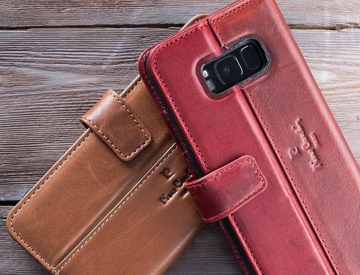 Кожаный чехол книжка Pierre Cardin для Samsung Galaxy S8 Красный - Изображение 7587