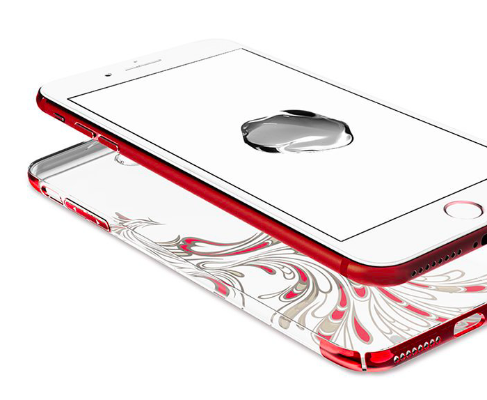 Чехол накладка Swarovski Kingxbar Phoenix для iPhone 8 Красный - Изображение 15429