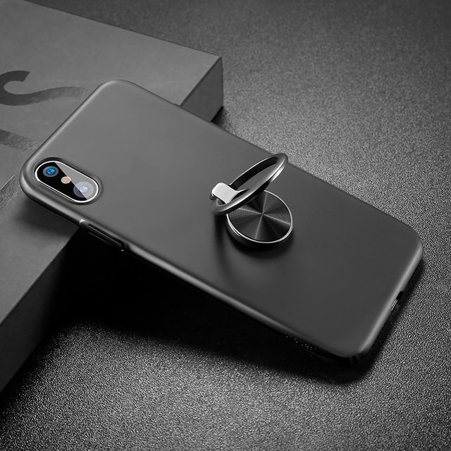 Чехол накладка Baseus Ring Case для iPhone X Черный - Изображение 22194