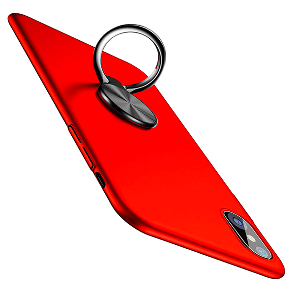 Чехол накладка Baseus Ring Case для iPhone X Красный - Изображение 22208