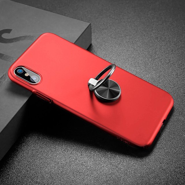 Чехол накладка Baseus Ring Case для iPhone X Красный - Изображение 22220