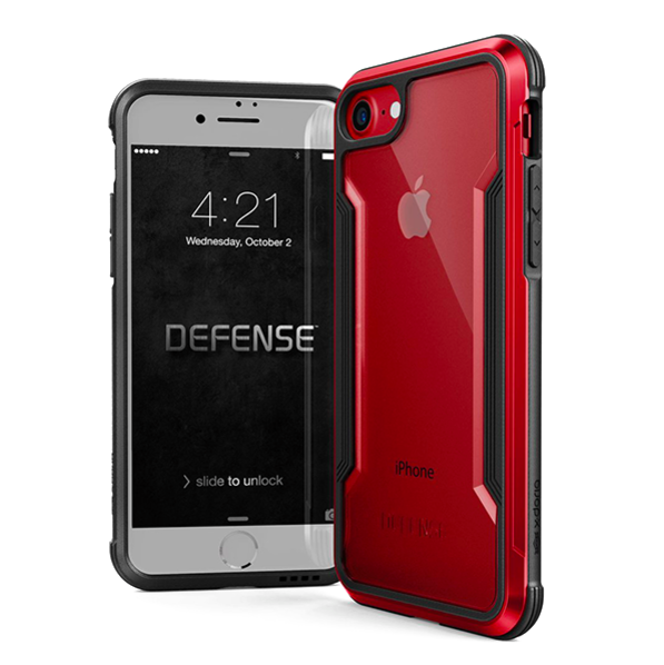Противоударный чехол накладка X-Doria Defense Shield для iPhone 8 Красный - Изображение 22470