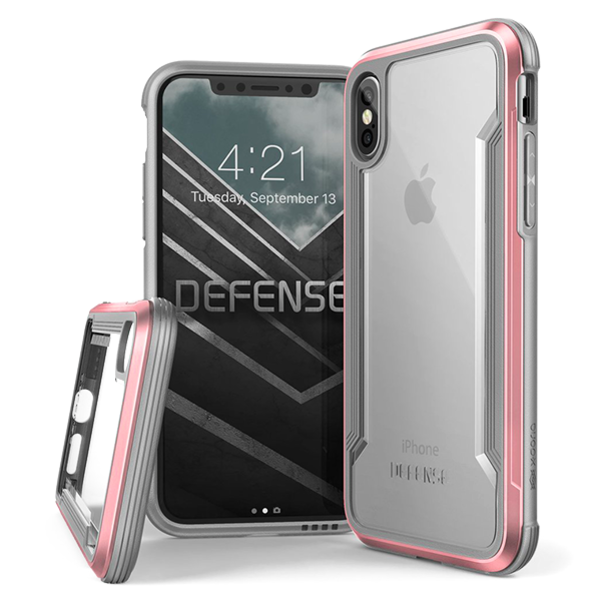 Противоударный чехол X-Doria Defense Shield для iPhone X Розовый - Изображение 22516