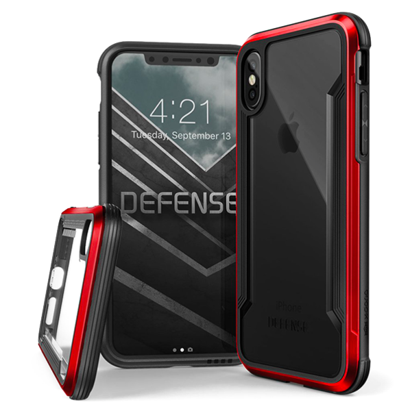Противоударный чехол X-Doria Defense Shield для iPhone X Красный - Изображение 22524