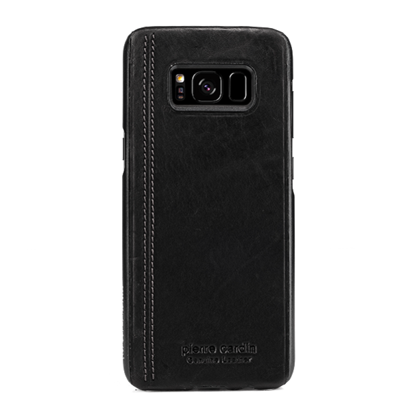 Кожаный чехол накладка Pierre Cardin для Samsung Galaxy S8 Черный - Изображение 7589