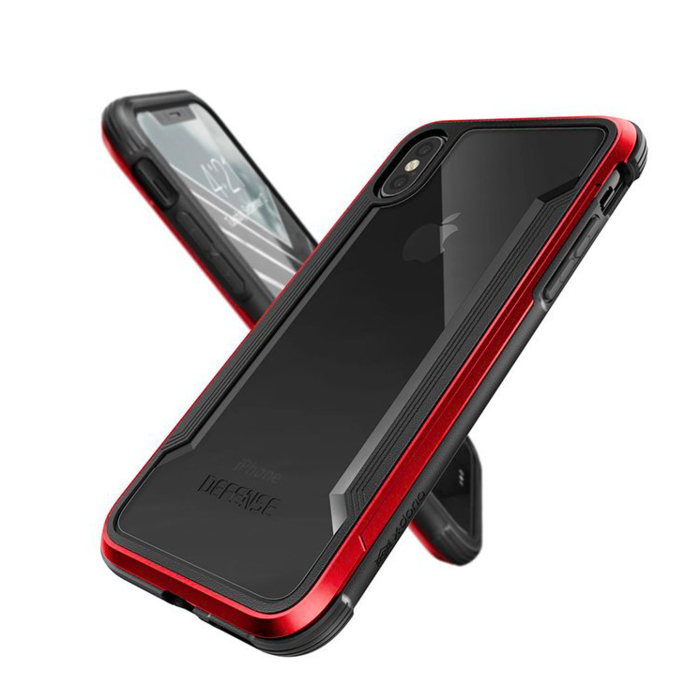 Противоударный чехол X-Doria Defense Shield для iPhone X Красный - Изображение 22530