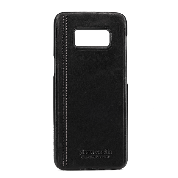 Кожаный чехол накладка Pierre Cardin для Samsung Galaxy S8 Черный - Изображение 7591