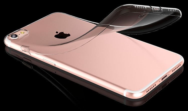 Силиконовый чехол накладка Baseus Simple для iPhone 8 Розовый