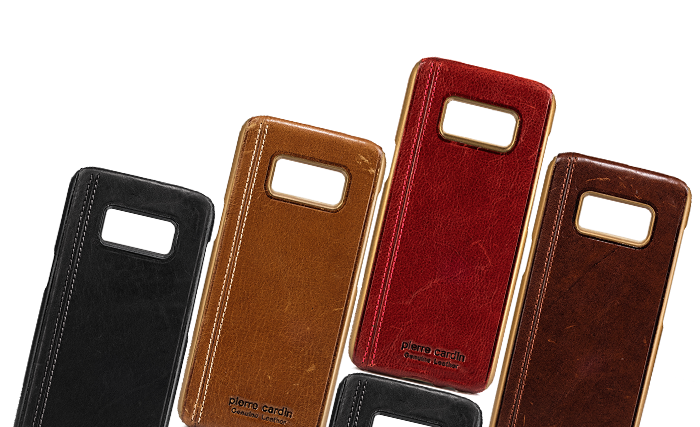 Кожаный чехол накладка Pierre Cardin для Samsung Galaxy S8 Черный - Изображение 7593