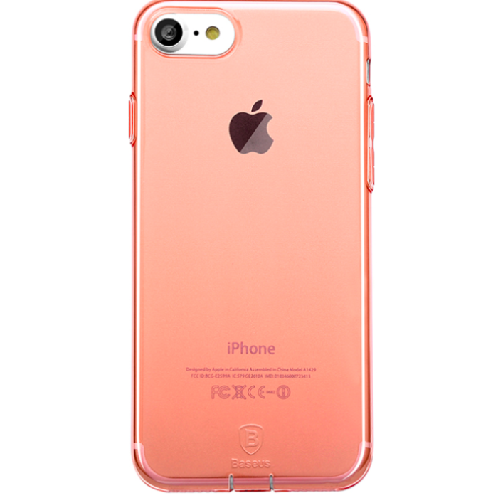 Силиконовый чехол накладка Baseus Simple для iPhone 7 Розовый - Изображение 15907