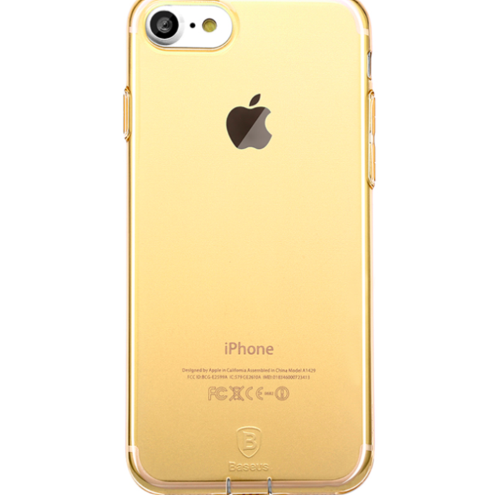 Силиконовый чехол накладка Baseus Simple для iPhone 8 Золотой - Изображение 15915