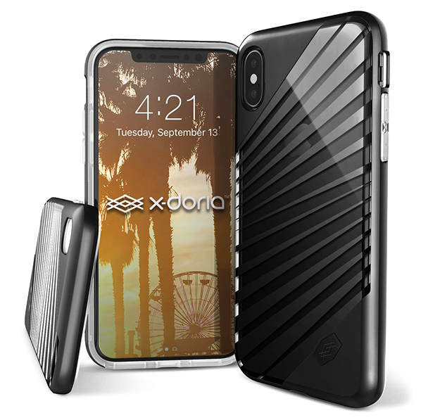 Чехол накладка X-Doria Revel Lux для iPhone X Black Gold Черный - Изображение 22654