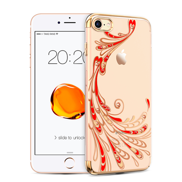 Чехол накладка Swarovski Kingxbar Phoenix для iPhone 8 Золото - Изображение 22714
