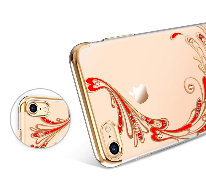 Чехол накладка Swarovski Kingxbar Phoenix для iPhone 8 Золото - Изображение 22716