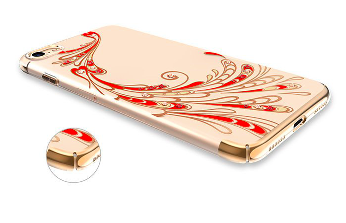 Чехол накладка Swarovski Kingxbar Phoenix для iPhone 8 Золото - Изображение 22718