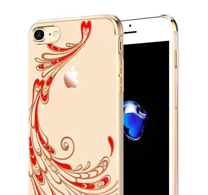 Чехол накладка Swarovski Kingxbar Phoenix для iPhone 8 Золото - Изображение 22720