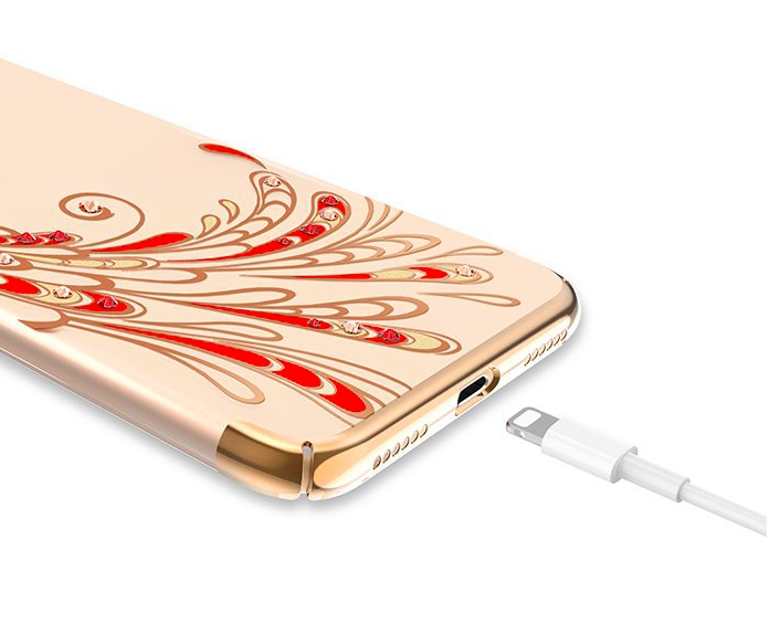 Чехол накладка Swarovski Kingxbar Phoenix для iPhone 8 Золото - Изображение 22724