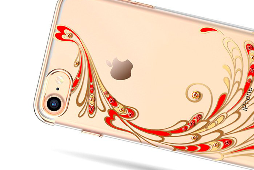 Чехол накладка Swarovski Kingxbar Phoenix для iPhone 8 Золото