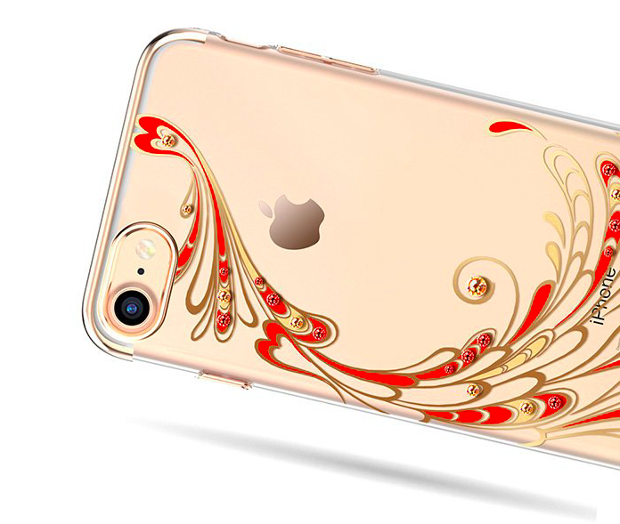 Чехол накладка Swarovski Kingxbar Phoenix для iPhone 8 Золото - Изображение 22726