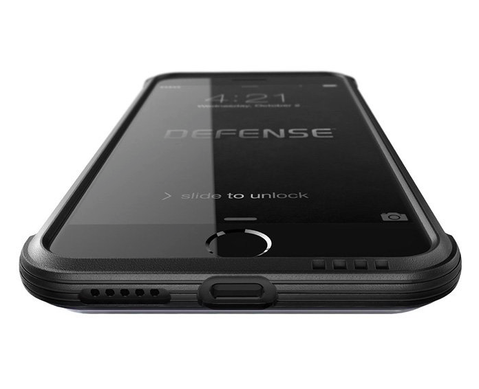 Противоударный чехол накладка X-Doria Defence Lux для iPhone 8 Черный Карбон - Изображение 22732