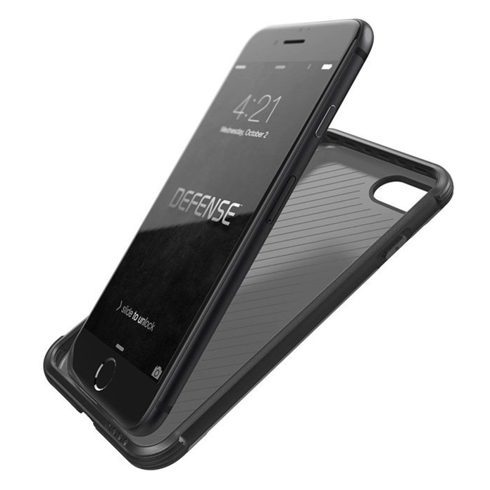 Противоударный чехол накладка X-Doria Defence Lux для iPhone 8 Черный Карбон - Изображение 22736