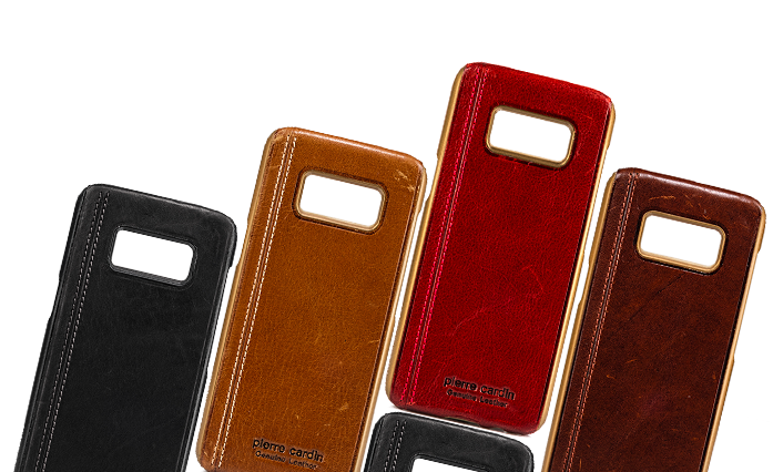 Кожаный чехол накладка Pierre Cardin для Samsung Galaxy S8 Коричневый - Изображение 7615