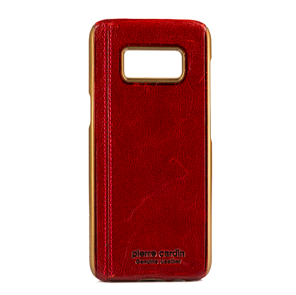 Кожаный чехол накладка Pierre Cardin для Samsung Galaxy S8 Красный - Изображение 7621
