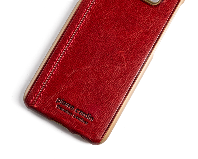 Кожаный чехол накладка Pierre Cardin для Samsung Galaxy S8 Красный - Изображение 7623
