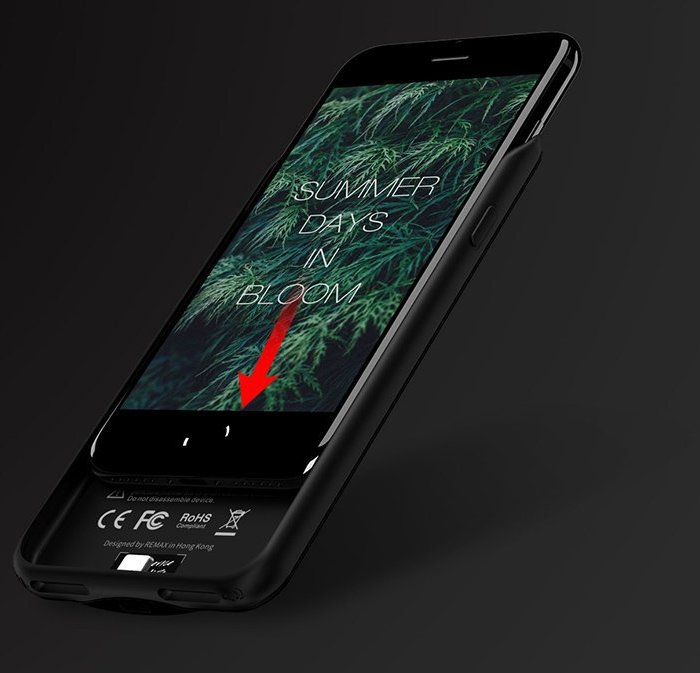 Чехол-аккумулятор Remax Energy Jacket 2400mAh для iPhone 8 Черный - Изображение 16275