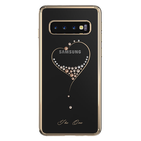 Чехол накладка Swarovski Kingxbar Wish Series для Samsung Galaxy S10 Золотой - Изображение 119691
