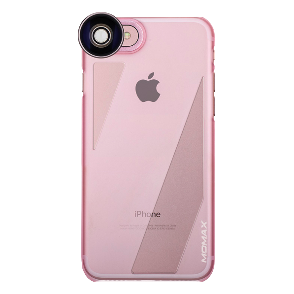 Чехол с объективами Momax X-Lens Case для iPhone 8 Розовый - Изображение 16391