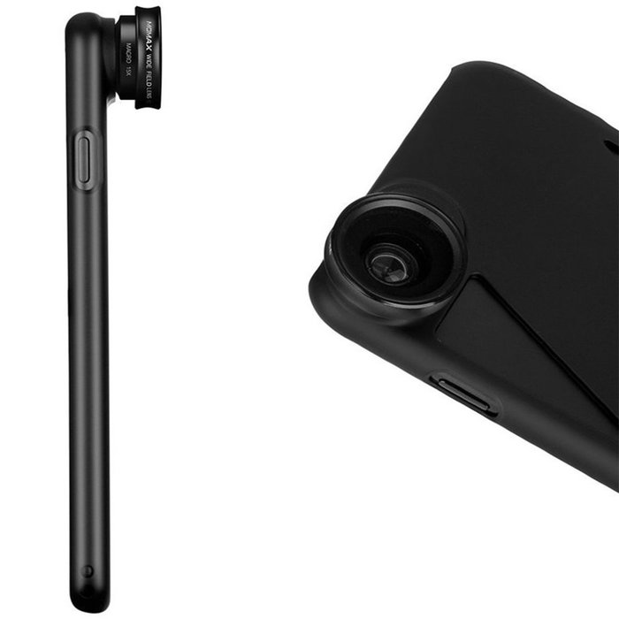 Чехол с объективами Momax X-Lens Case для iPhone 8 Черный - Изображение 16469