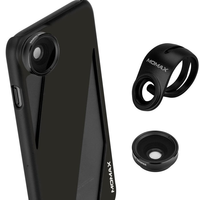 Чехол с объективами Momax X-Lens Case для iPhone 8 Черный - Изображение 16471