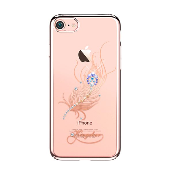 Чехол накладка Swarovski Kingxbar Classic Rose Plumage для iPhone 7 Розовое золото - Изображение 16515
