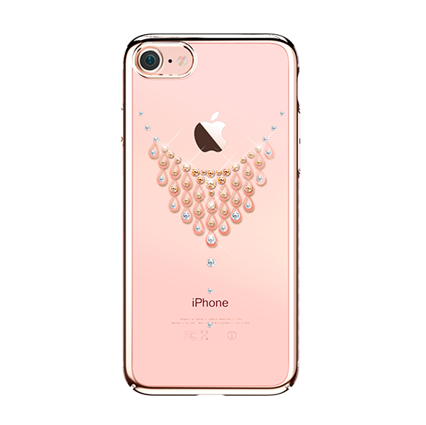 Чехол накладка Swarovski Kingxbar Classic Rose Dew для iPhone 7 Розовое золото - Изображение 16527