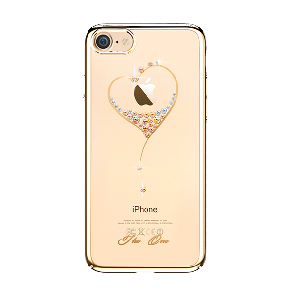 Чехол накладка Swarovski Kingxbar Starry Sky Gold Heart для iPhone 7 Золото - Изображение 16553