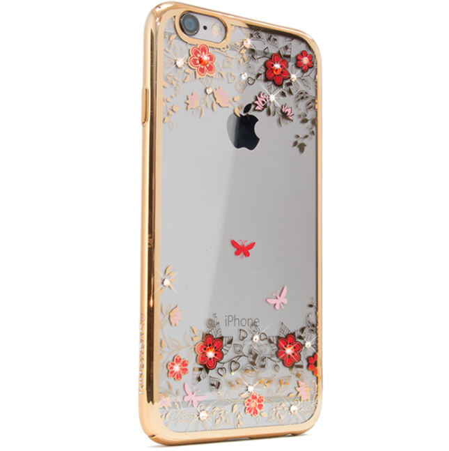 Чехол Swarovski KINGXBAR Flowers для iPhone 6S Цветы красные - Изображение 7779