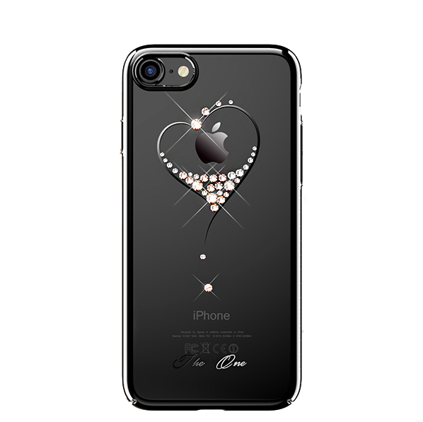 Чехол накладка Swarovski Kingxbar Starry Sky Black Heart для iPhone 7 Черный - Изображение 16621