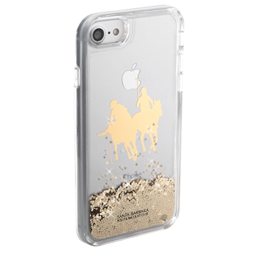 Чехол накладка Polo & Racquet Club Double Gold Horse для iPhone 8 Золото - Изображение 16669