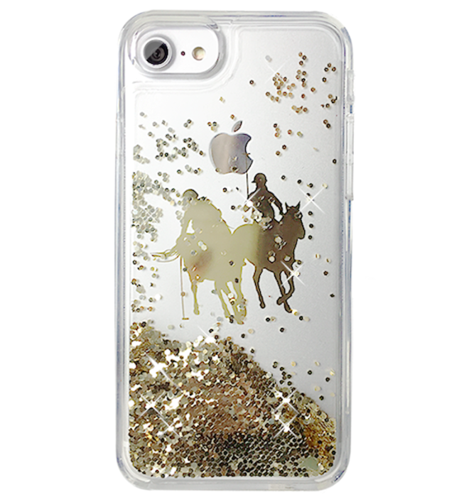 Чехол накладка Polo & Racquet Club Double Gold Horse для iPhone 8 Золото - Изображение 16671