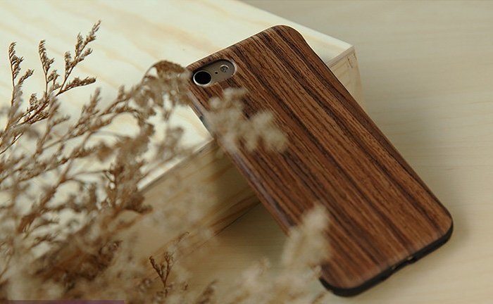 Деревянный чехол накладка Rock Origin Sandal Wood для iPhone 8 Розовое дерево - Изображение 16701