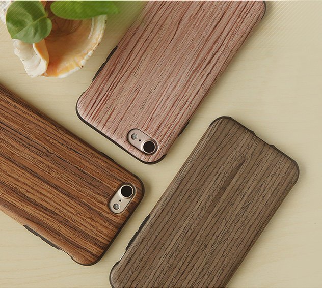 Деревянный чехол накладка Rock Origin Wood для iPhone 8 Коричневый - Изображение 16769
